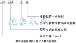 CLZ係列船用立式自吸離心泵型（xíng）號含義